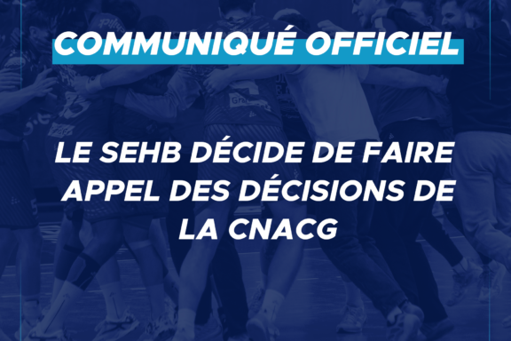 Le SEHB décide de faire appel des décisions de la CNACG